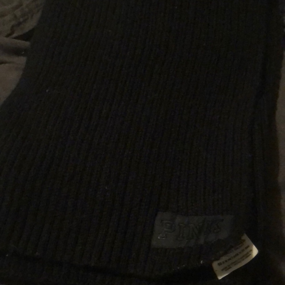 PINK Black Knit Scarf